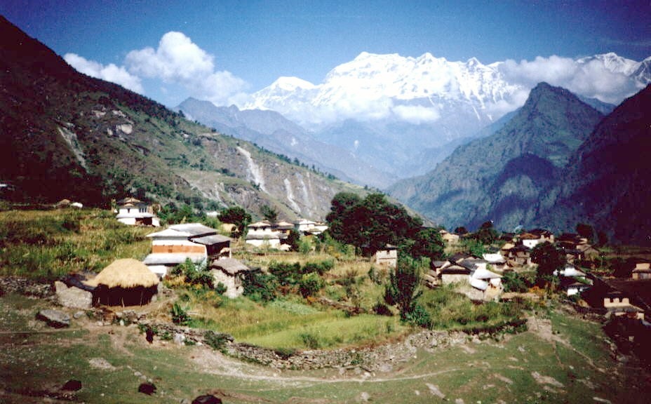 Darapani Village and the Gurja Hima in Dhaulagiri Region of Nepal