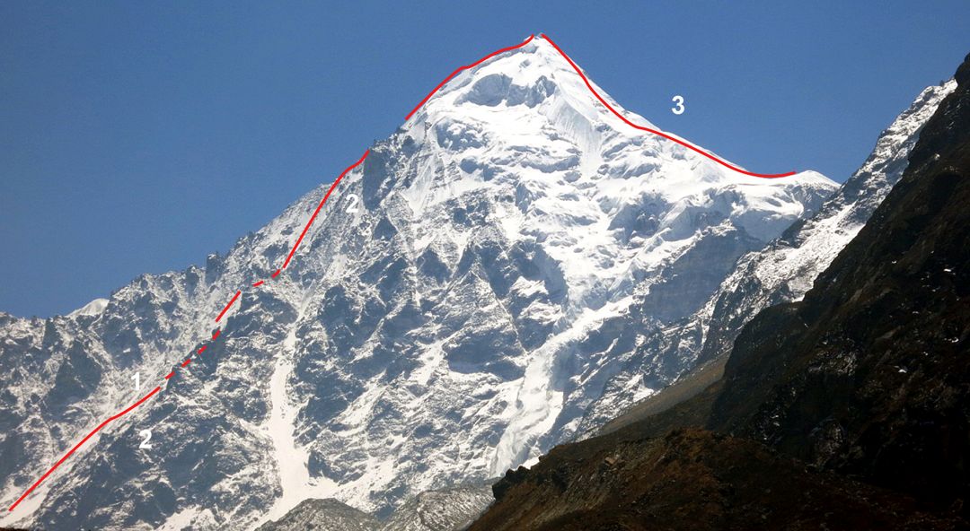 Mt.Urkinmang in the Jugal Himal