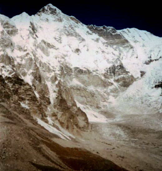 Cho Oyu from above Khumbu Panch Pokhari in the Nepal Himalaya