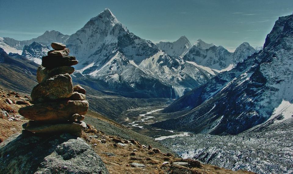 Ama Dablam on route from Lobuje to Dzongla and Gokyo Valley via Chola La