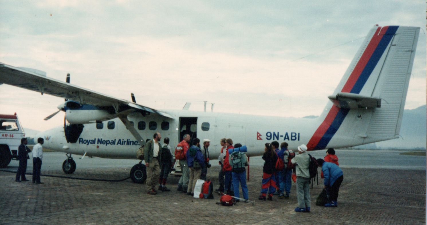 Embarking at Kathmandu Airport