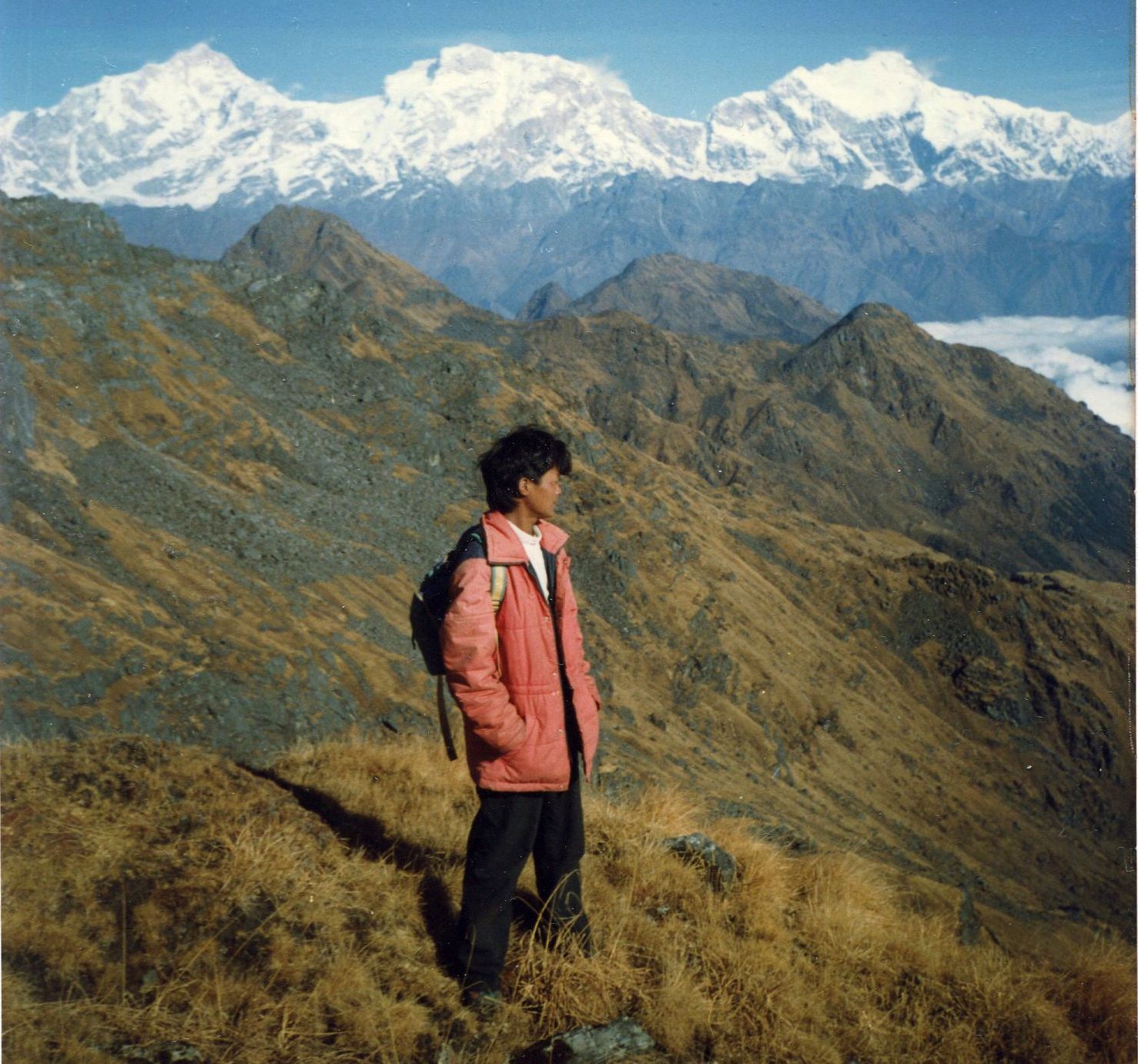 Manaslu Himal from Rambrong Danda