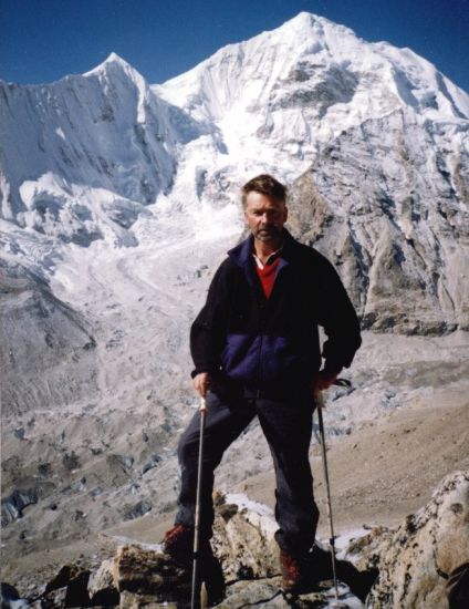 Mount Baruntse from above Advanced Base Camp for Mount Makalu