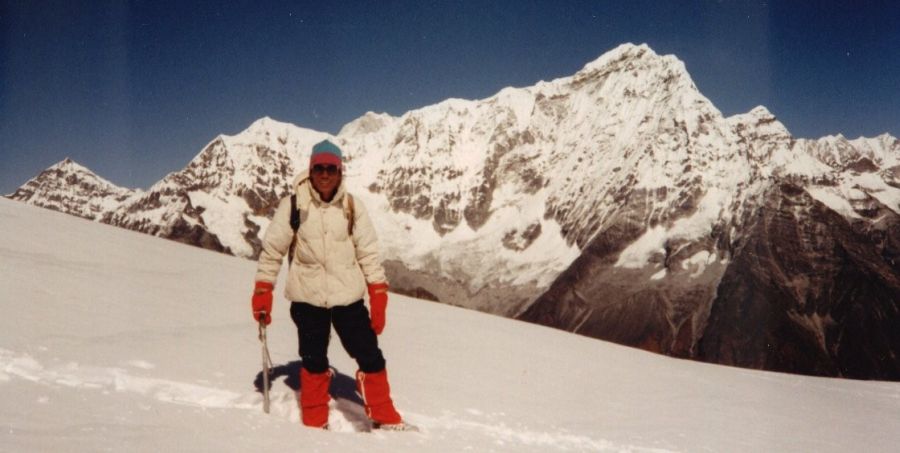 Mt.Kang Nachugo on ascent to Ramdung in the Rolwaling Valley of the Nepal Himalaya