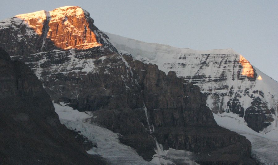 Mount Andromeda from the Athabasca Glacier in the Canadian Rockies of Alberta