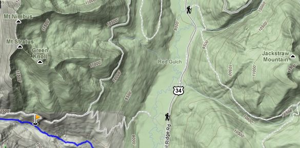 Map of Baker Gulch