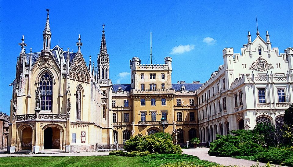 Lednice Castle in South Moravia in the Czech Republic