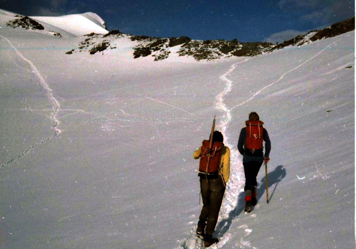 Ascent to Wilder Pfaff from Wilder Freiger in the Stubai Alps of Austria