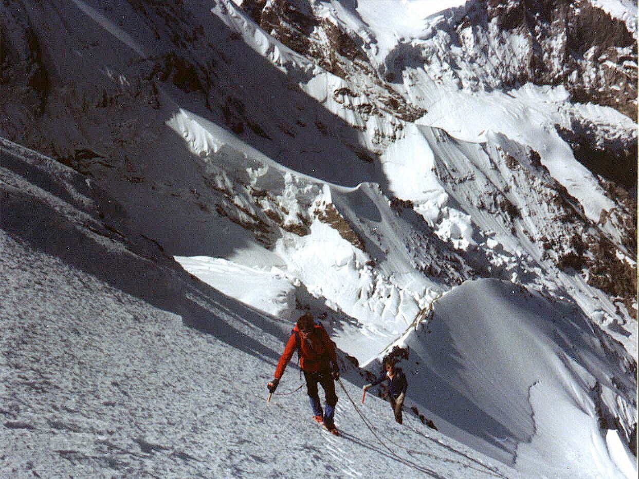 On the South West Flank of the Eiger - normal route of ascent