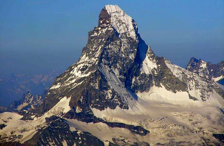 The Matterhorn above Zermatt in the Valais Region of the Swiss Alps