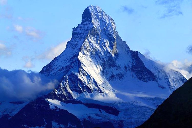 The Matterhorn above Zermatt in the Valais Region of the Swiss Alps