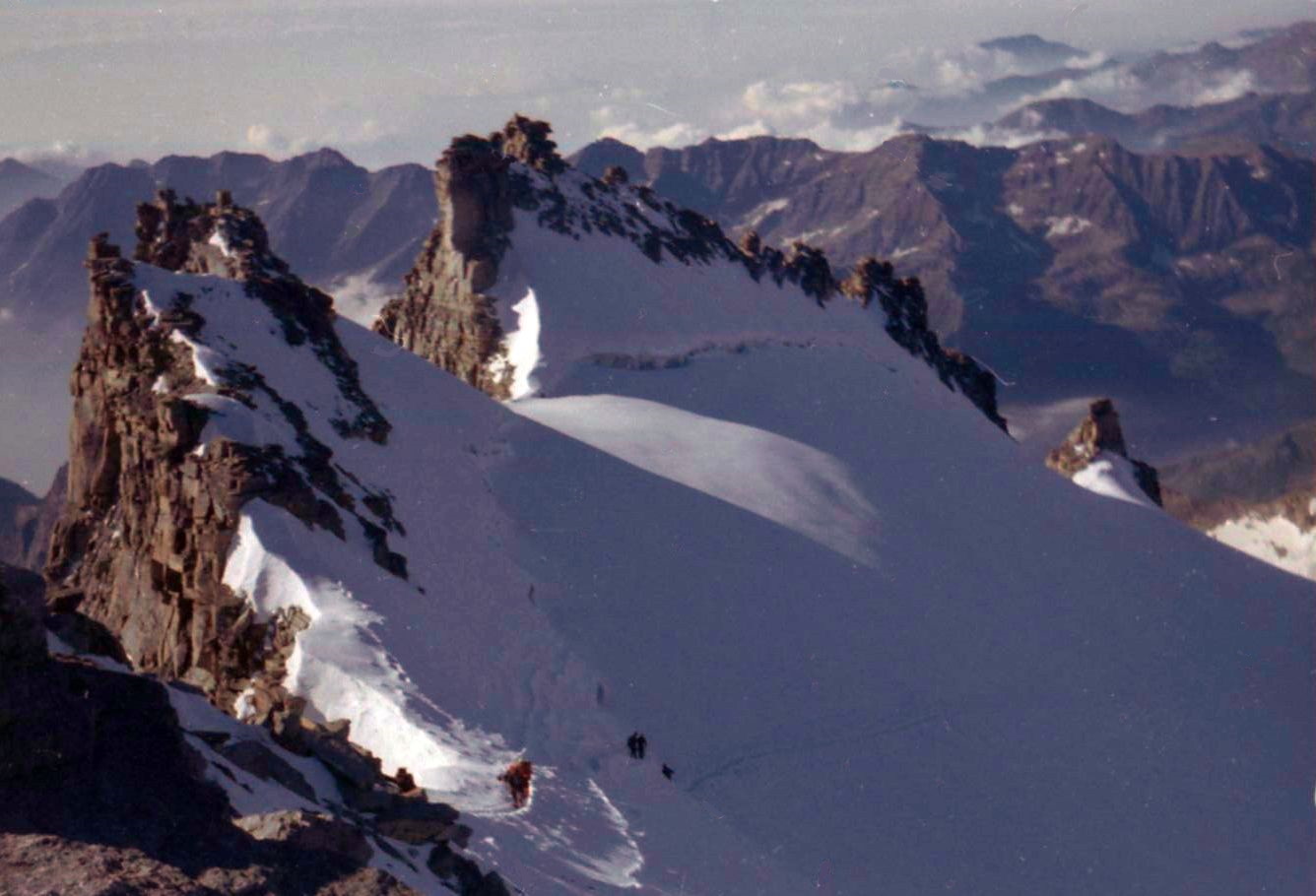 Summit crest from summit of Gran Paradiso in NW Italy