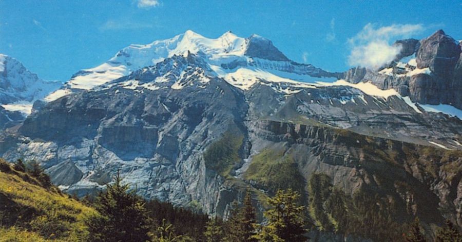 Doldenhorn above Kandersteg in the Bernese Oberlands region of the Swiss Alps