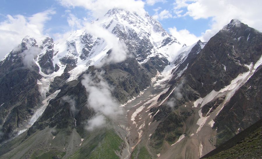 Dykh Tau- in the Caucasus of Russia - the second highest mountain in Europe