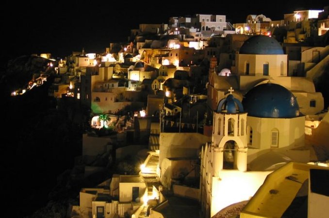 Santorini in the Cycladic Islands of Greece