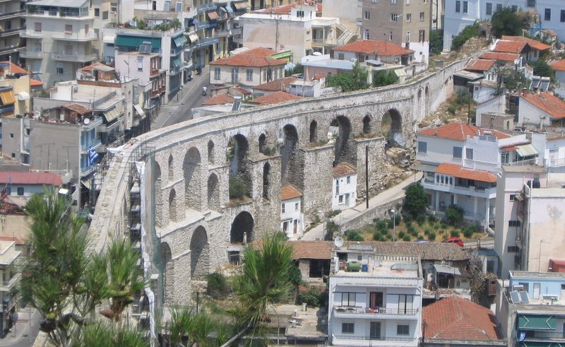 Aqueduct in City of Kavala in NE Greece