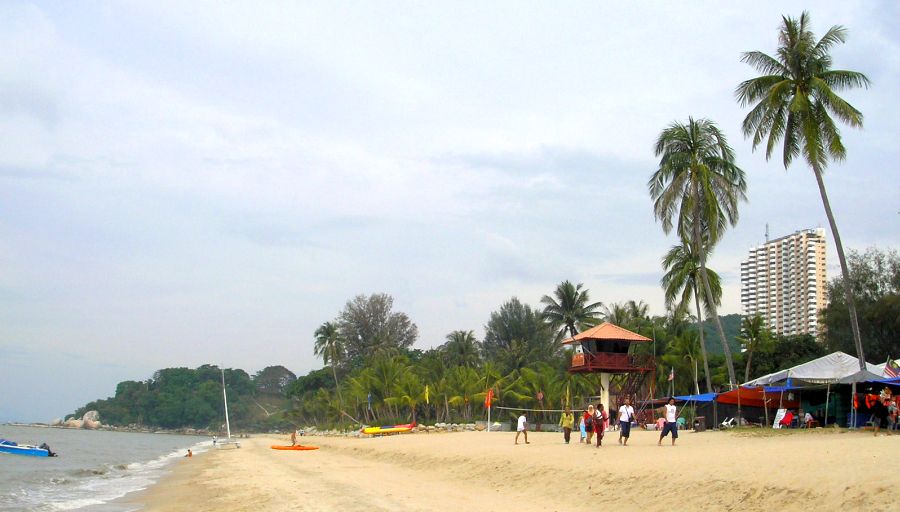 Beach at Batu Ferringhi on Pulau Penang