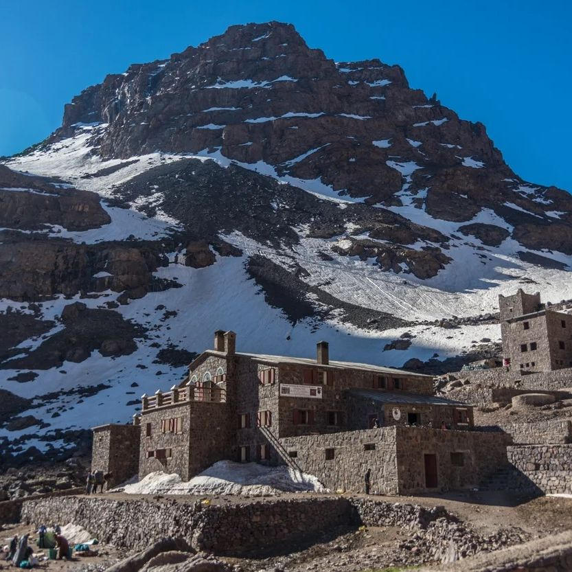 CAF Hut beneath Djebel Toubkal