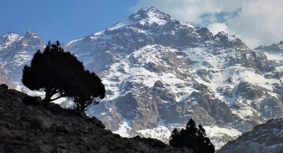 Djebel Toubkal in the High Atlas from Imlil