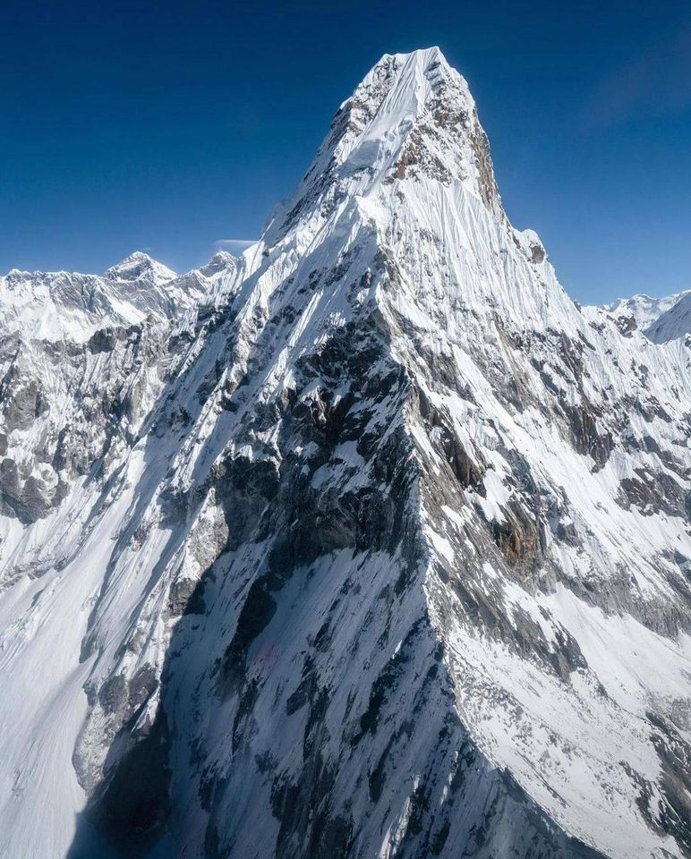 Ama Dablam above Imja Khosi Valley in the Khumbu Region of the Nepal Himalaya