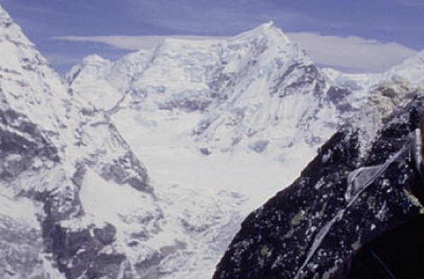 Gosainthan ( Shishapangma ) from Yala Peak in Langtang Valley