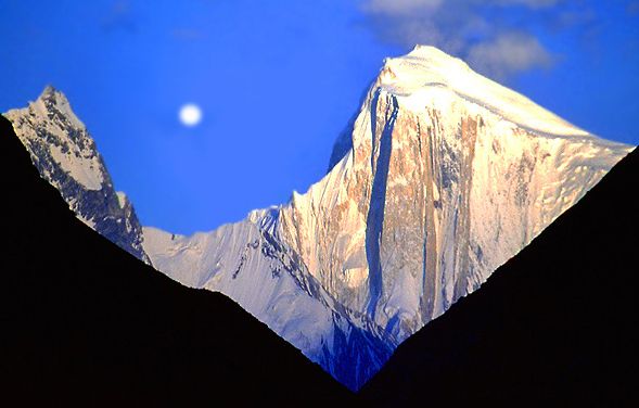 The Seven Thousanders - Spantik / Golden Peak ( 7027m ) in the Karakorum Mountains of Pakistan