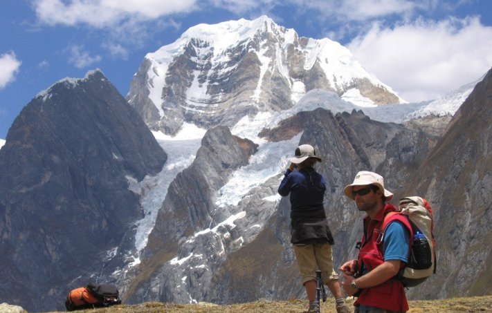 Carhuacocha in the Cordillera Huayhuash of the Peru Andes