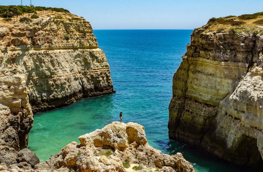 Coastline of The Algarve in Southern Portugal