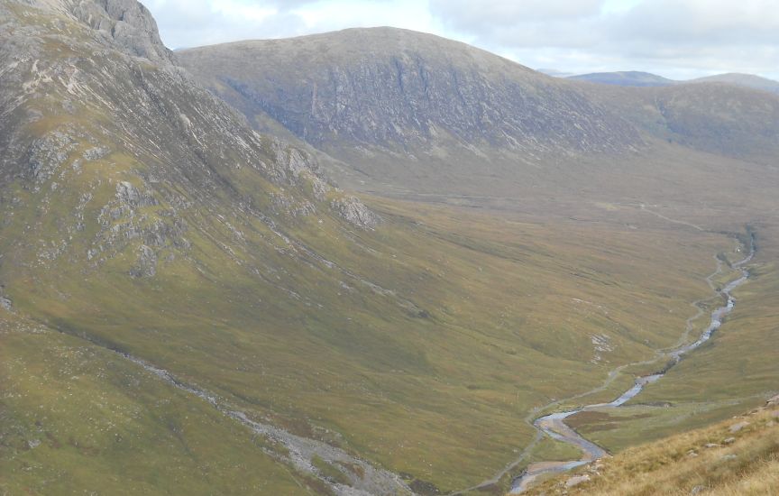 Beinn a' Chrulaiste above the West Highland Way from Beinn Mhic Chasgaig