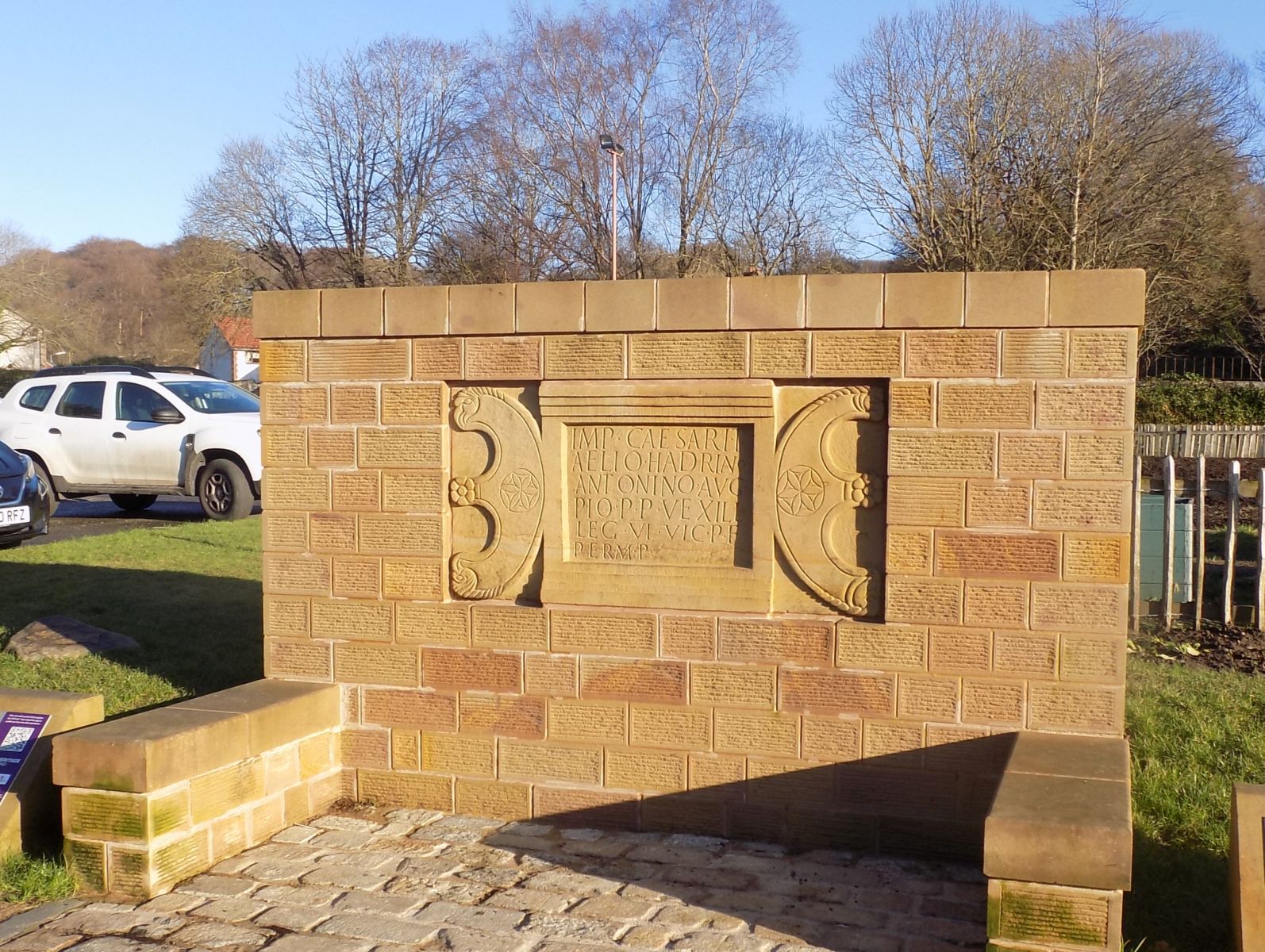 Antonine Wall marker in Twechar