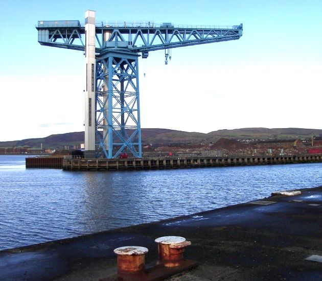 Titan Crane on River Clyde Walkway at Clydebank