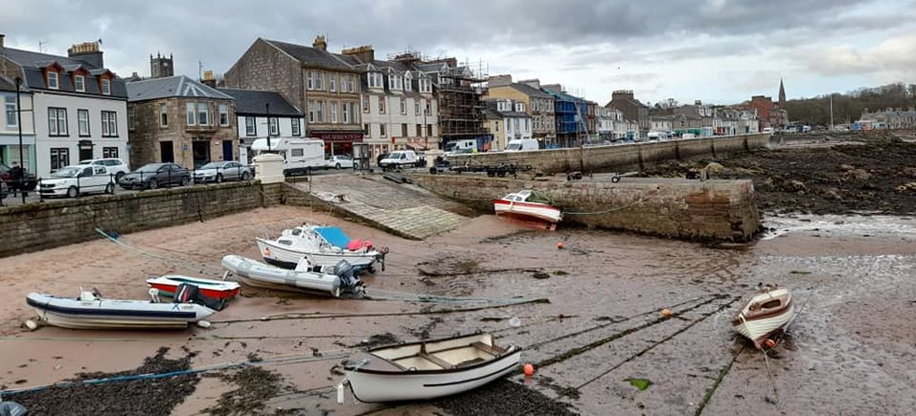 Boats at seafront at Millport