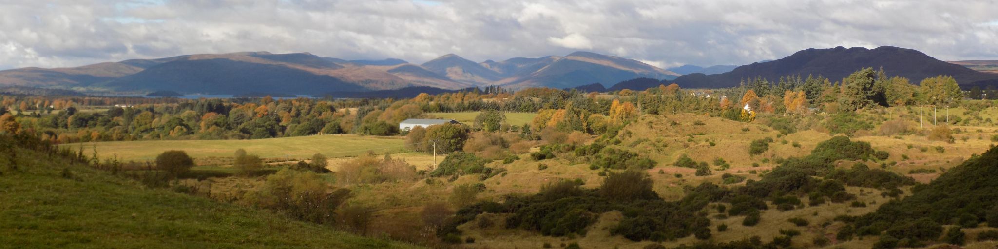 The West Highland Way - Luss Hills and Conic Hill on approach to Drymen