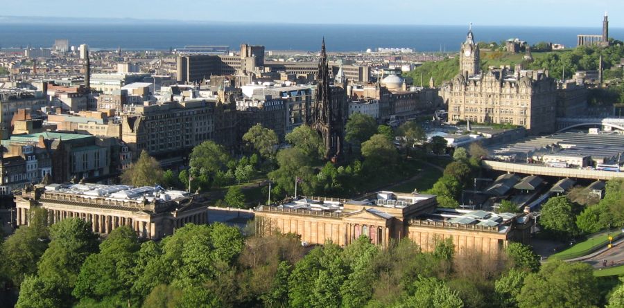 Edinburgh City Centre from the Castle