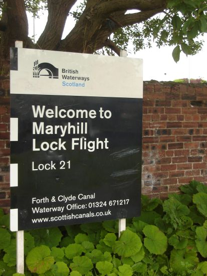 Forth and Clyde Canal in Maryhill in Glasgow