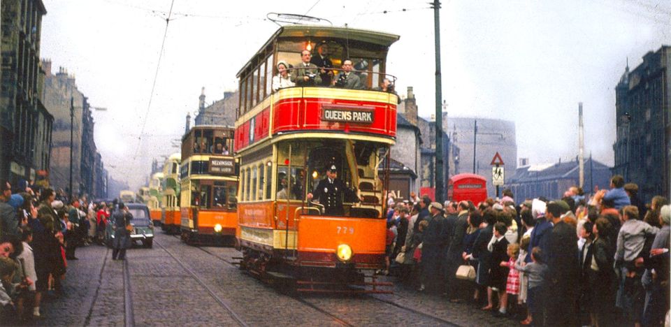 Trams at Dalmarnock in the East of Glasgow