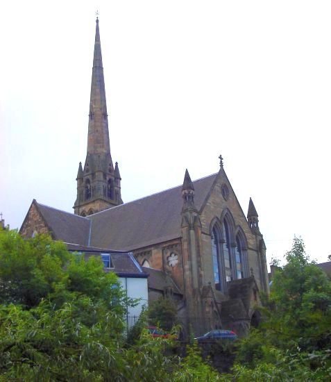 Lansdowne Church above Kelvin Bridge in Glasgow