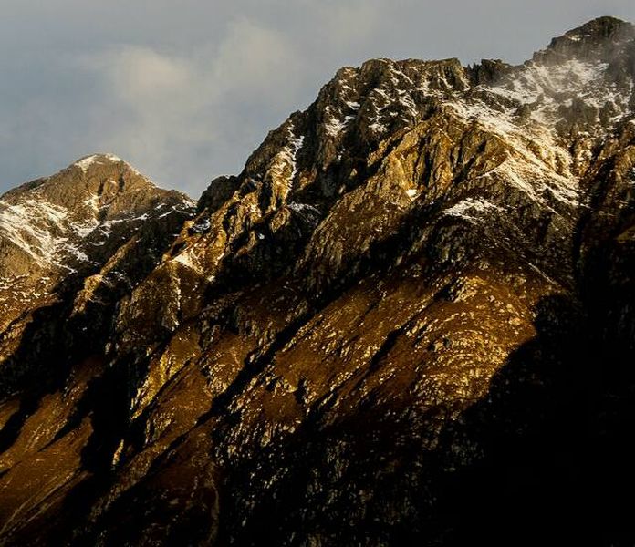 Aonach Eagach Ridge in Glencoe in the Highlands of Scotland