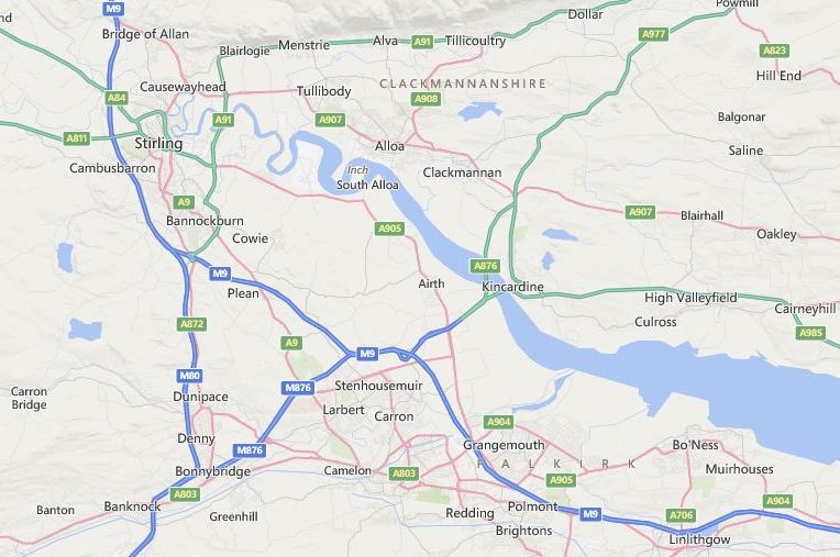 Location Map of Grangemouth