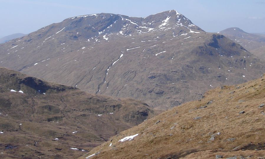 Ben Challum on ascent of Meall Glas