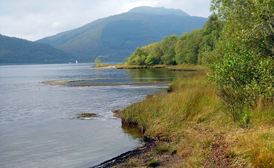 Sandy beach on Loch Lomond