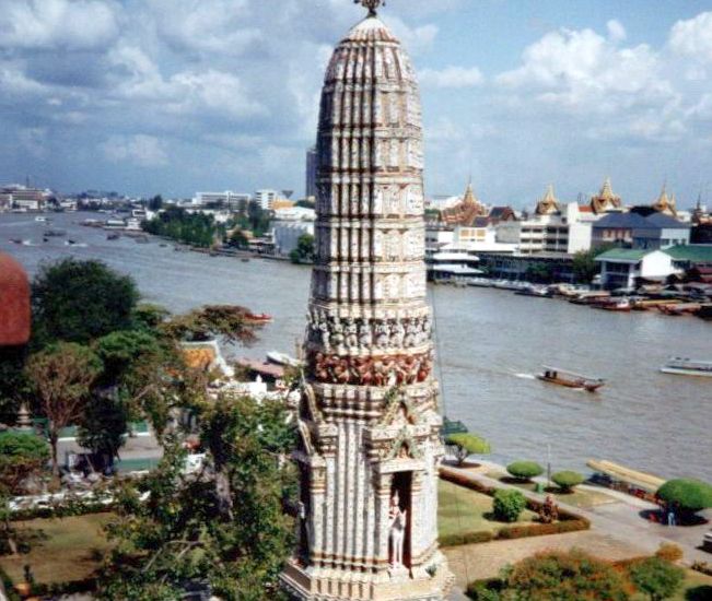 Chao Phraya River from Wat Arun, Temple of Dawn, in Bangkok