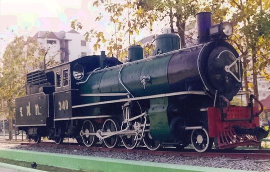 Old steam locomotive in Chiang Mai in northern Thailand