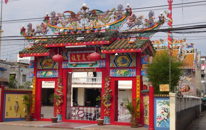 Chinese Temple in Phitsanulok in Northern Thailand