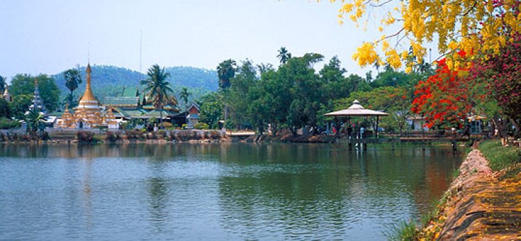 Wat Jong Kham in Mae Hong Song in Northern Thailand