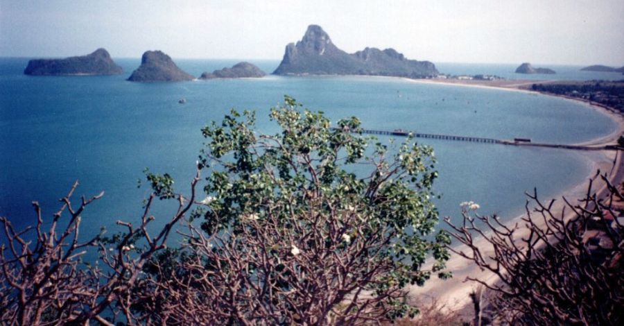 View of Sea Front at Prachuap Kiri Khan from Khao Chong Krajok