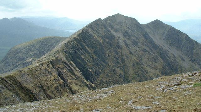 Caher from Carrauntoohil in Macgillycuddy Reeks