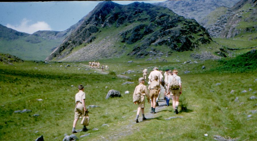 On ascent of Snowdon ( Yr Wddfa ) highest mountain in Wales