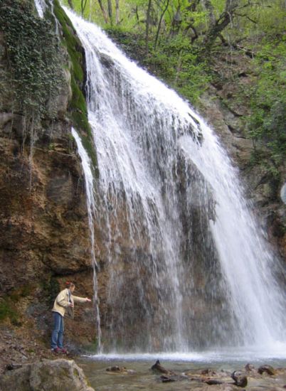 Uchan-su Waterfall in Crimea , Ukraine