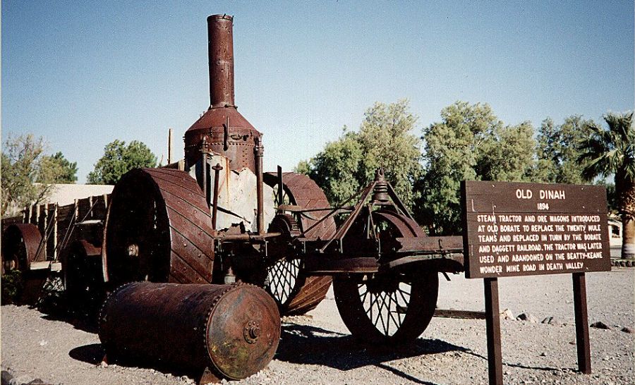 Old Dinah steam tractor engine at Furnace Creek Ranch in Death Valley